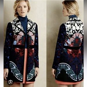Anthropologie Elevenses Florilege Coat